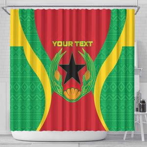 Personalised Afro Cape Verde (1975-1992) Shower Curtain Mix African Pattern