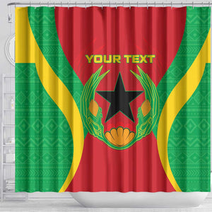 Personalised Afro Cape Verde (1975-1992) Shower Curtain Mix African Pattern