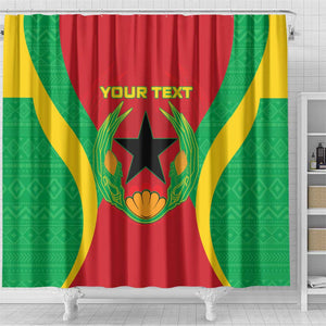 Personalised Afro Cape Verde (1975-1992) Shower Curtain Mix African Pattern