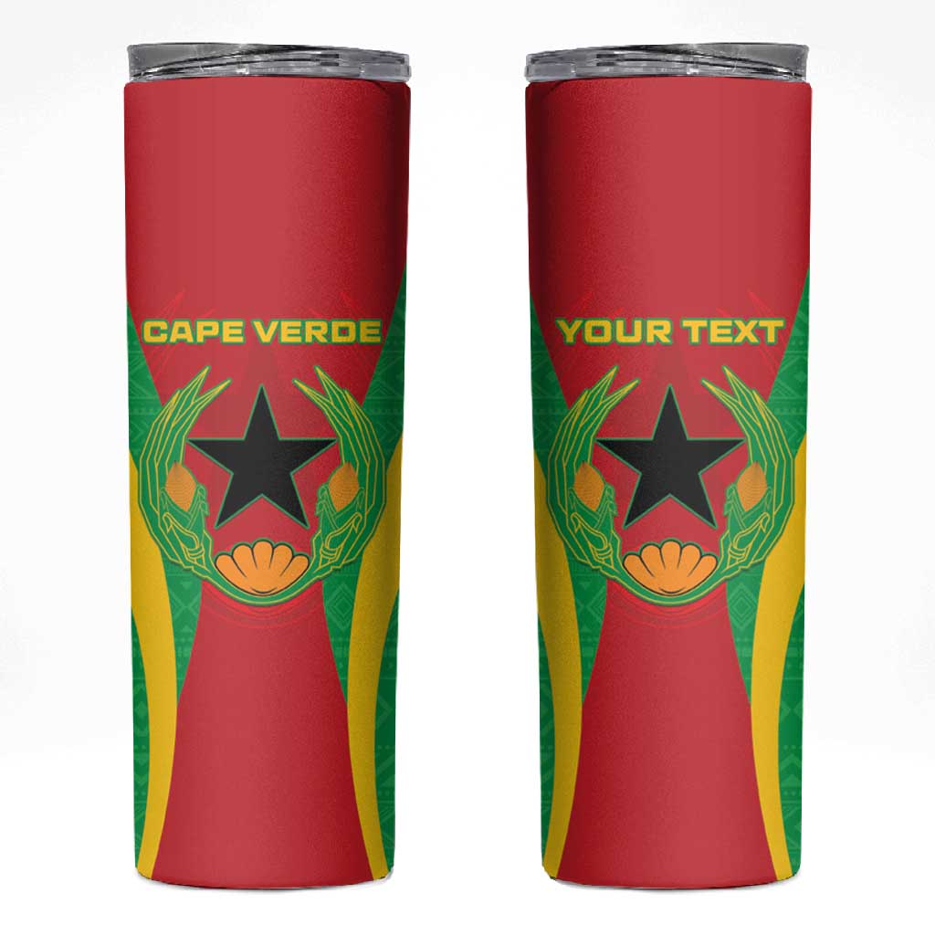 Personalised Afro Cape Verde (1975-1992) Skinny Tumbler Mix African Pattern