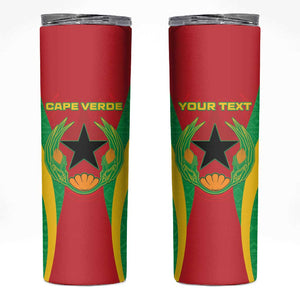 Personalised Afro Cape Verde (1975-1992) Skinny Tumbler Mix African Pattern