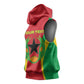 Personalised Afro Cape Verde (1975-1992) Sleeveless Hoodie Mix African Pattern - African Pride