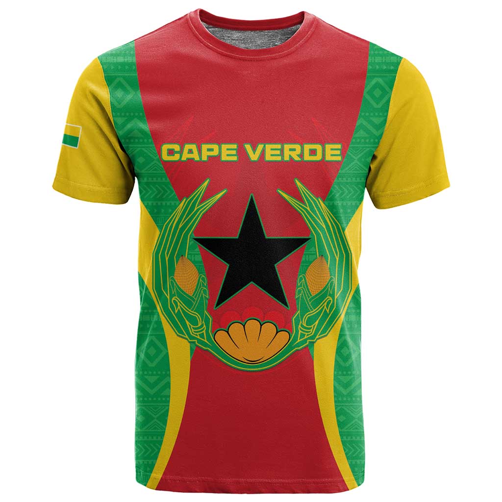 Personalised Afro Cape Verde (1975-1992) T shirt Mix African Pattern