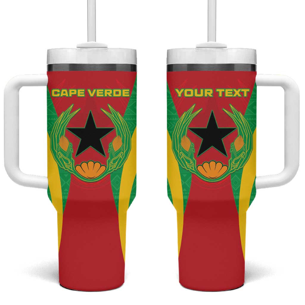 Personalised Afro Cape Verde (1975-1992) Tumbler With Handle Mix African Pattern