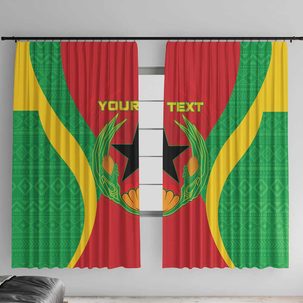 Personalised Afro Cape Verde (1975-1992) Window Curtain Mix African Pattern