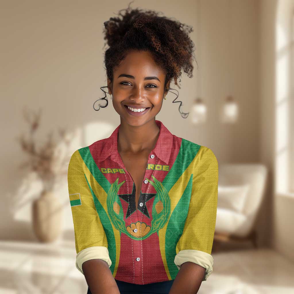 Personalised Afro Cape Verde (1975-1992) Women Casual Shirt Mix African Pattern