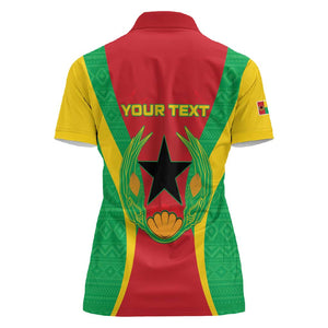 Personalised Afro Cape Verde (1975-1992) Women Polo Shirt Mix African Pattern