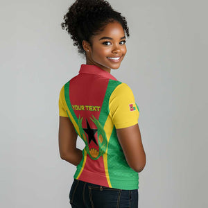 Personalised Afro Cape Verde (1975-1992) Women Polo Shirt Mix African Pattern