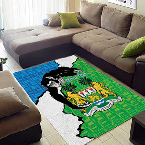 Personalised Afro Sierra Leone Area Rug Chimpanzee Mix African Pattern