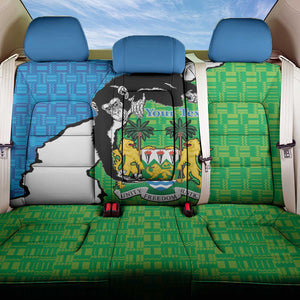 Personalised Afro Sierra Leone Back Car Seat Cover Chimpanzee Mix African Pattern