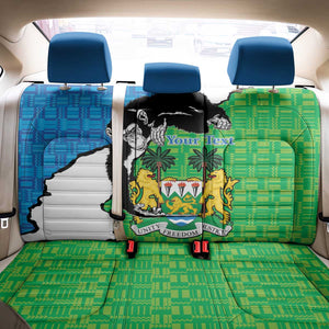 Personalised Afro Sierra Leone Back Car Seat Cover Chimpanzee Mix African Pattern