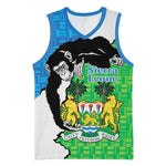 Personalised Afro Sierra Leone Basketball Jersey Chimpanzee Mix African Pattern LT15