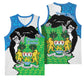 Personalised Afro Sierra Leone Basketball Jersey Chimpanzee Mix African Pattern LT15