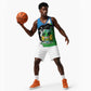 Personalised Afro Sierra Leone Basketball Jersey Chimpanzee Mix African Pattern LT15