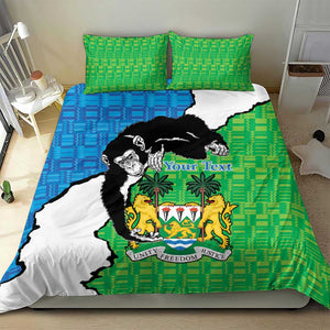 Personalised Afro Sierra Leone Bedding Set Chimpanzee Mix African Pattern