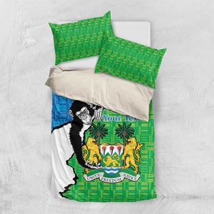 Personalised Afro Sierra Leone Bedding Set Chimpanzee Mix African Pattern