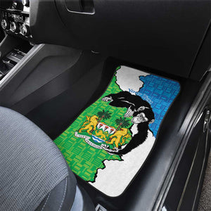 Personalised Afro Sierra Leone Car Mats Chimpanzee Mix African Pattern