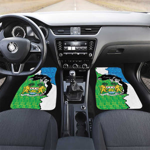 Personalised Afro Sierra Leone Car Mats Chimpanzee Mix African Pattern