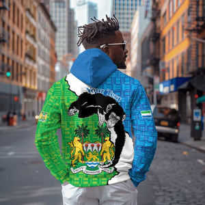 Personalised Afro Sierra Leone Hoodie Chimpanzee Mix African Pattern