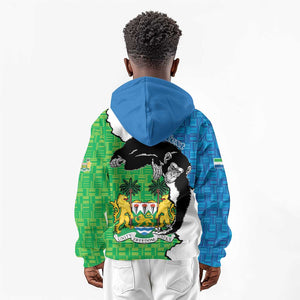 Personalised Afro Sierra Leone Kid Hoodie Chimpanzee Mix African Pattern