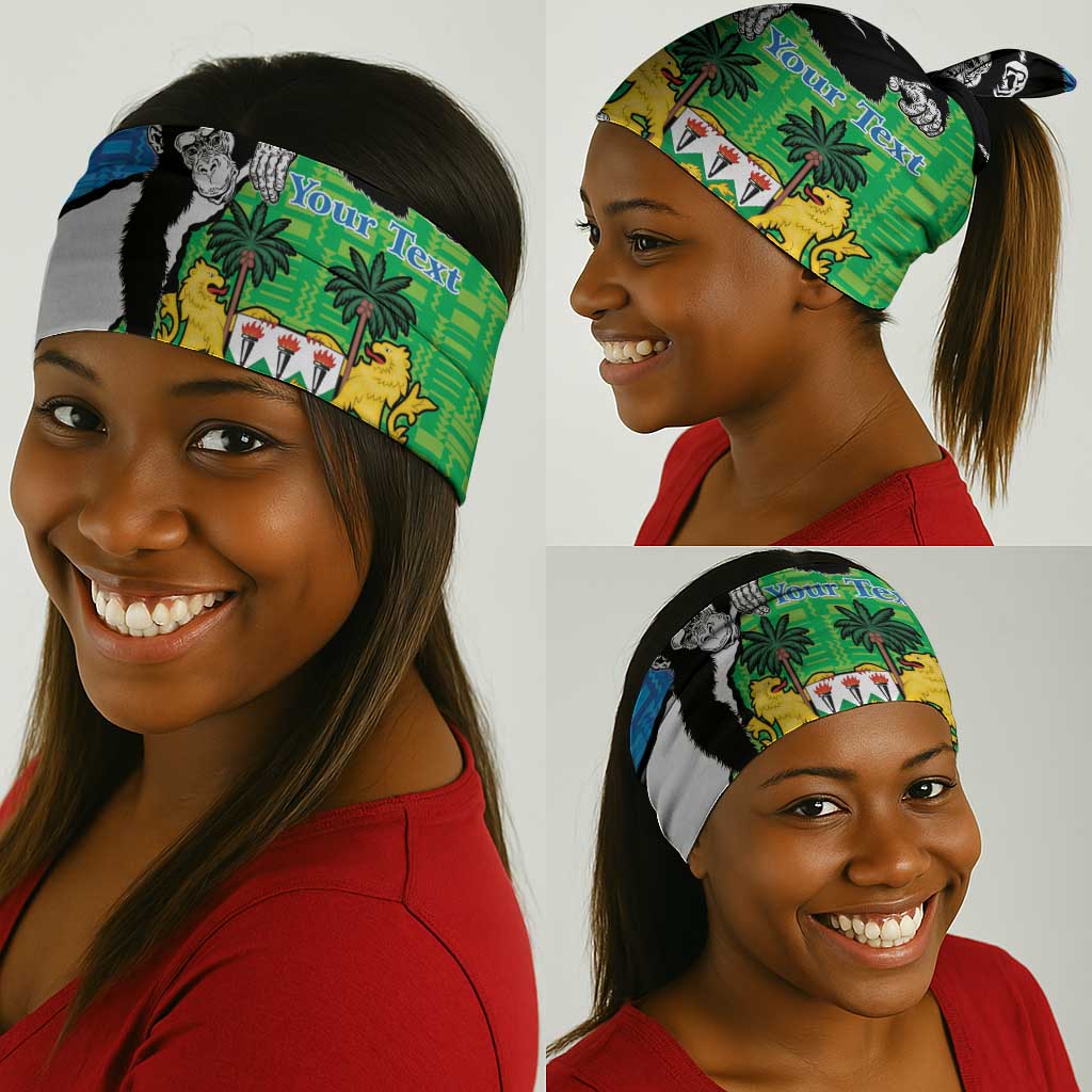Personalised Afro Sierra Leone Neck Gaiter Chimpanzee Mix African Pattern LT15