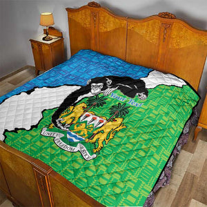 Personalised Afro Sierra Leone Quilt Chimpanzee Mix African Pattern