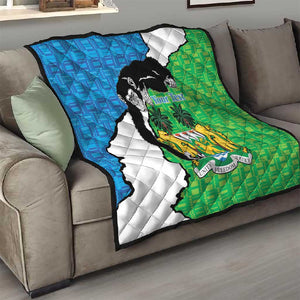 Personalised Afro Sierra Leone Quilt Chimpanzee Mix African Pattern