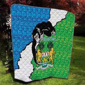 Personalised Afro Sierra Leone Quilt Chimpanzee Mix African Pattern