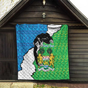 Personalised Afro Sierra Leone Quilt Chimpanzee Mix African Pattern