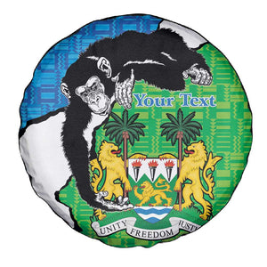 Personalised Afro Sierra Leone Spare Tire Cover Chimpanzee Mix African Pattern