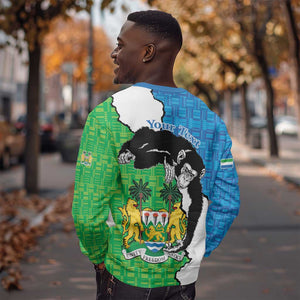 Personalised Afro Sierra Leone Sweatshirt Chimpanzee Mix African Pattern