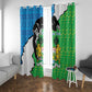 Personalised Afro Sierra Leone Window Curtain Chimpanzee Mix African Pattern