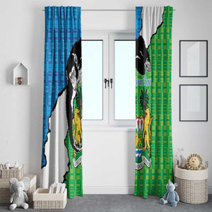 Personalised Afro Sierra Leone Window Curtain Chimpanzee Mix African Pattern