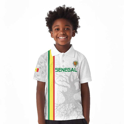 Custom Senegal Football Kid Polo Shirt We Are Champions
