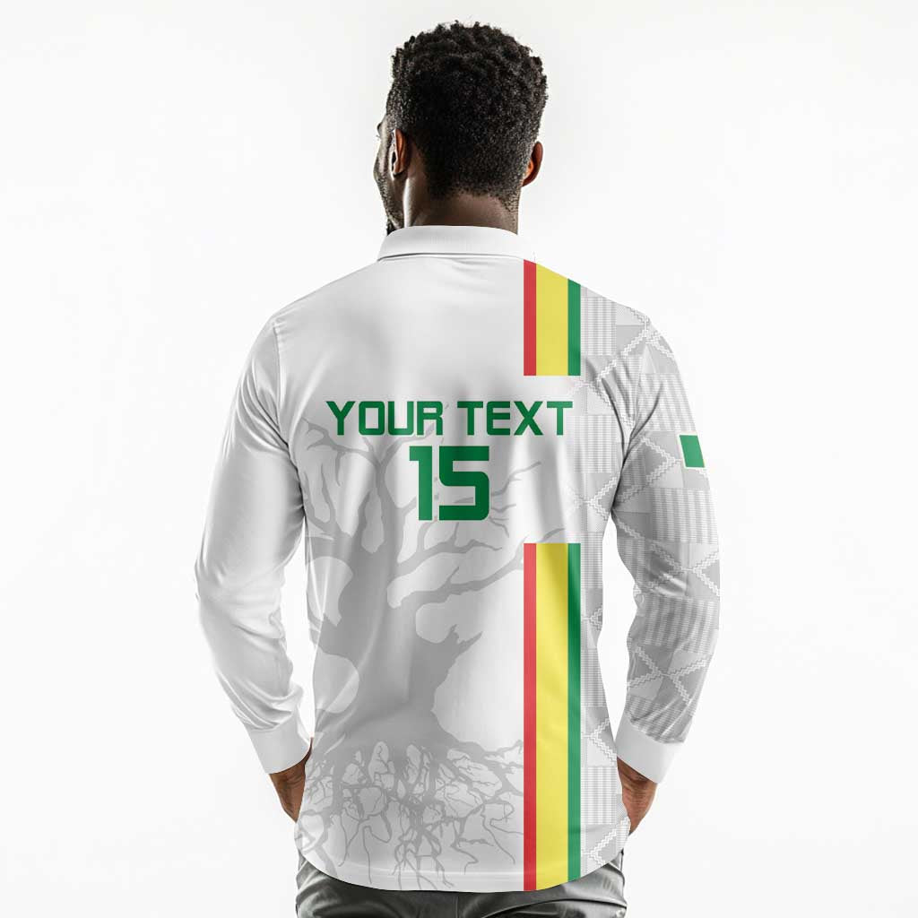 Custom Senegal Football Long Sleeve Polo Shirt We Are Champions