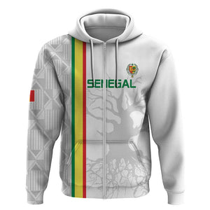 Custom Senegal Football Zip Hoodie We Are Champions