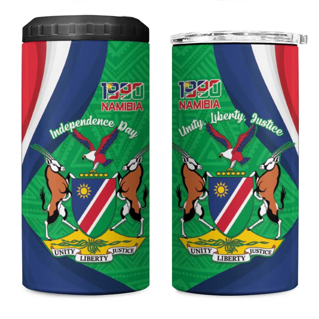 Personalised Namibia 4 in 1 Can Cooler Tumbler 35th Anniversary Independence Day