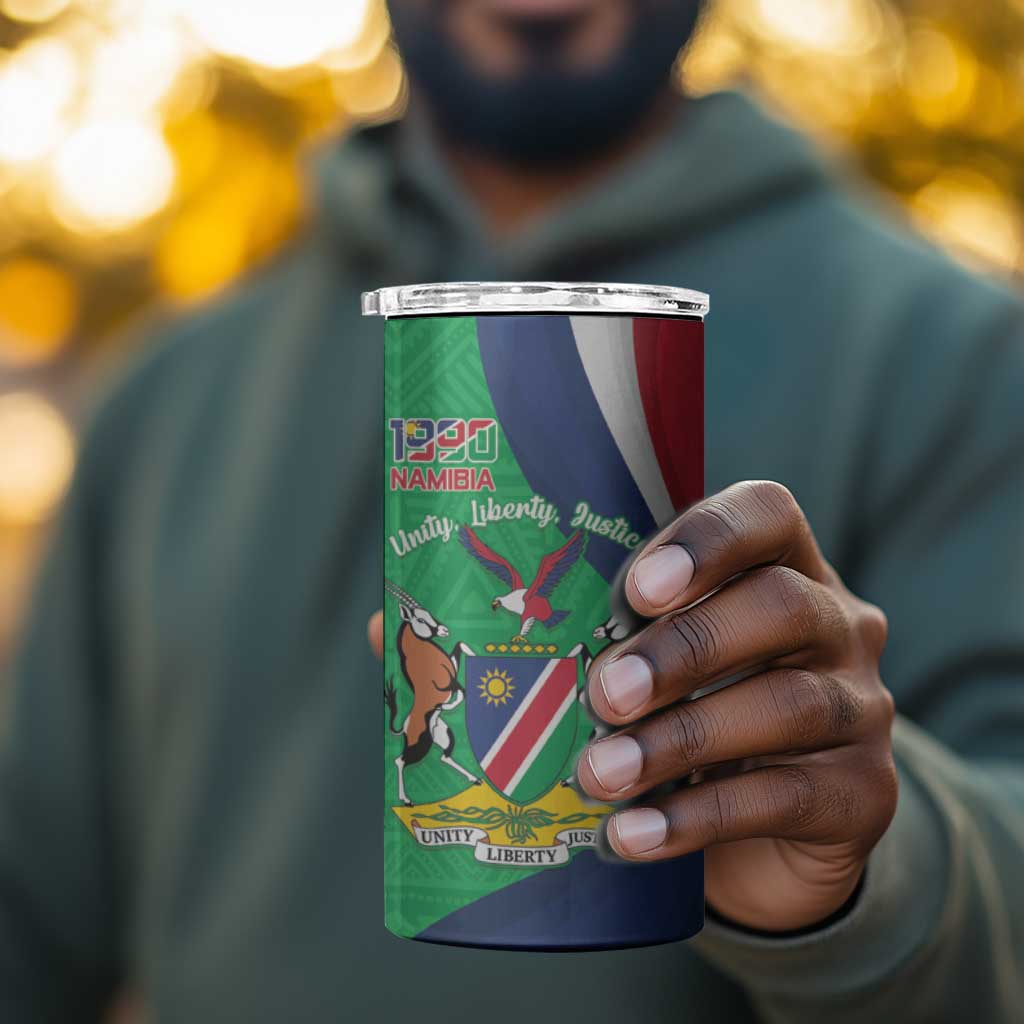 Personalised Namibia 4 in 1 Can Cooler Tumbler 35th Anniversary Independence Day