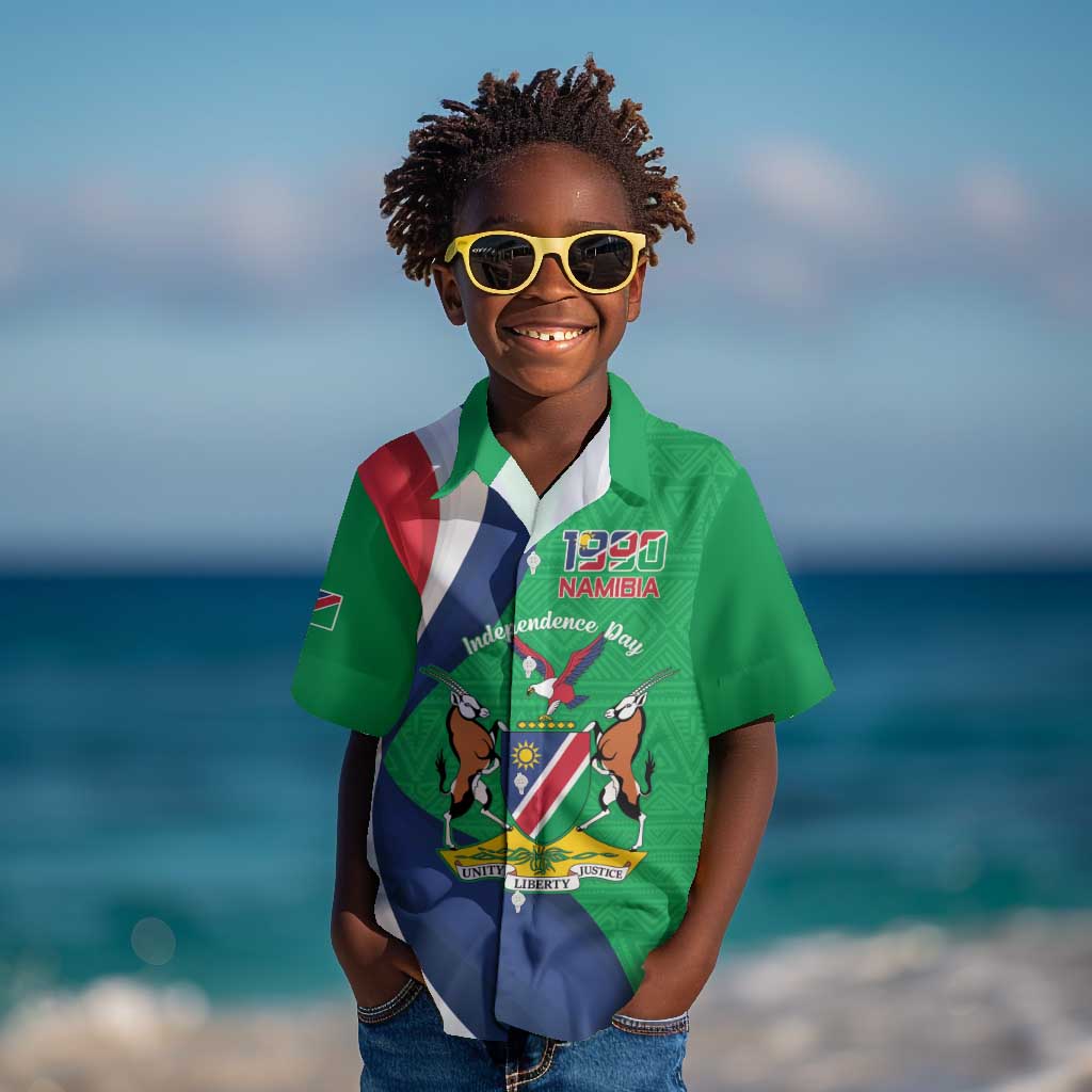 Personalised Namibia Kid Hawaiian Shirt 35th Anniversary Independence Day