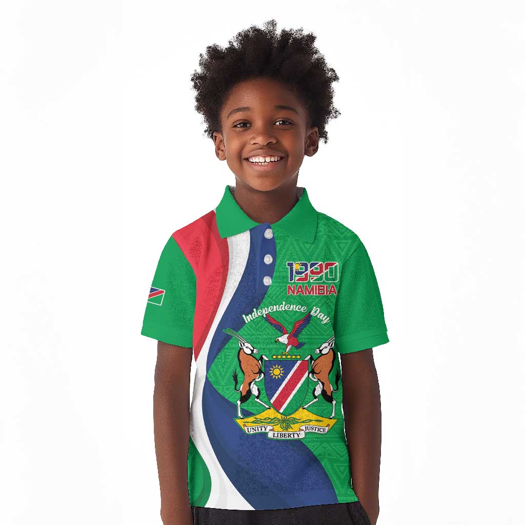 Personalised Namibia Kid Polo Shirt 35th Anniversary Independence Day