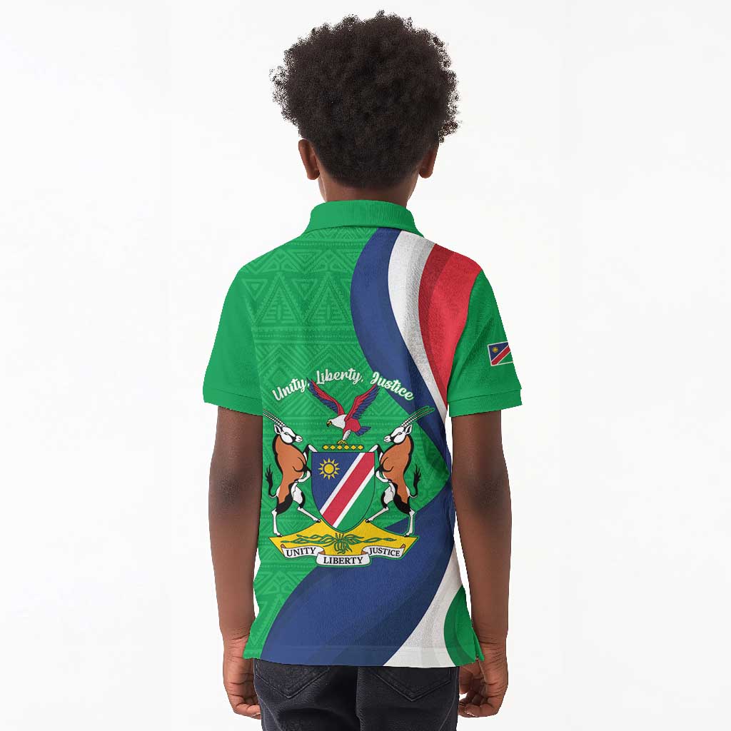 Personalised Namibia Kid Polo Shirt 35th Anniversary Independence Day