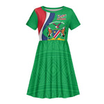 Personalised Namibia Kid Short Sleeve Dress 35th Anniversary Independence Day