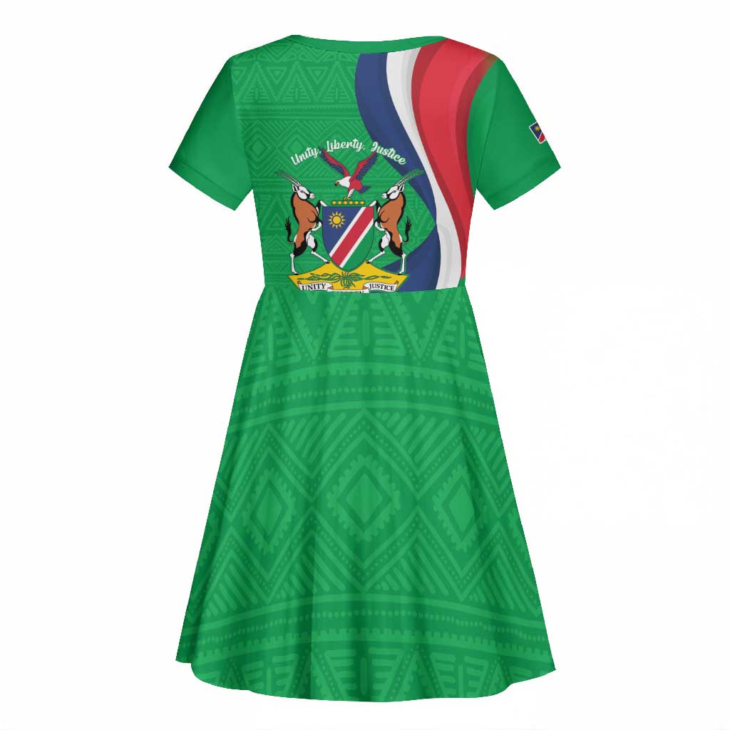 Personalised Namibia Kid Short Sleeve Dress 35th Anniversary Independence Day