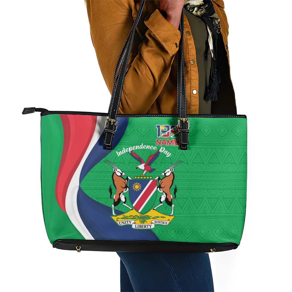 Personalised Namibia Leather Tote Bag 35th Anniversary Independence Day