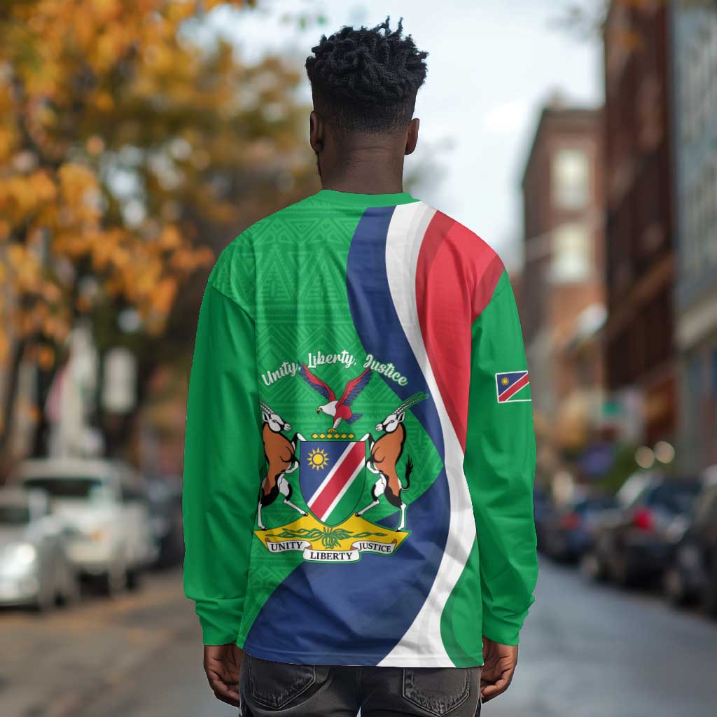 Personalised Namibia Long Sleeve Shirt 35th Anniversary Independence Day
