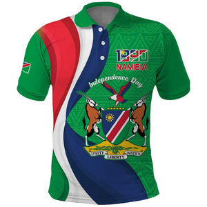 Personalised Namibia Polo Shirt 35th Anniversary Independence Day