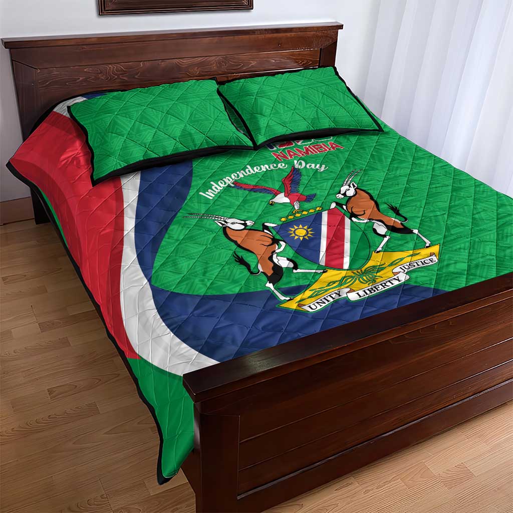 Personalised Namibia Quilt Bed Set 35th Anniversary Independence Day