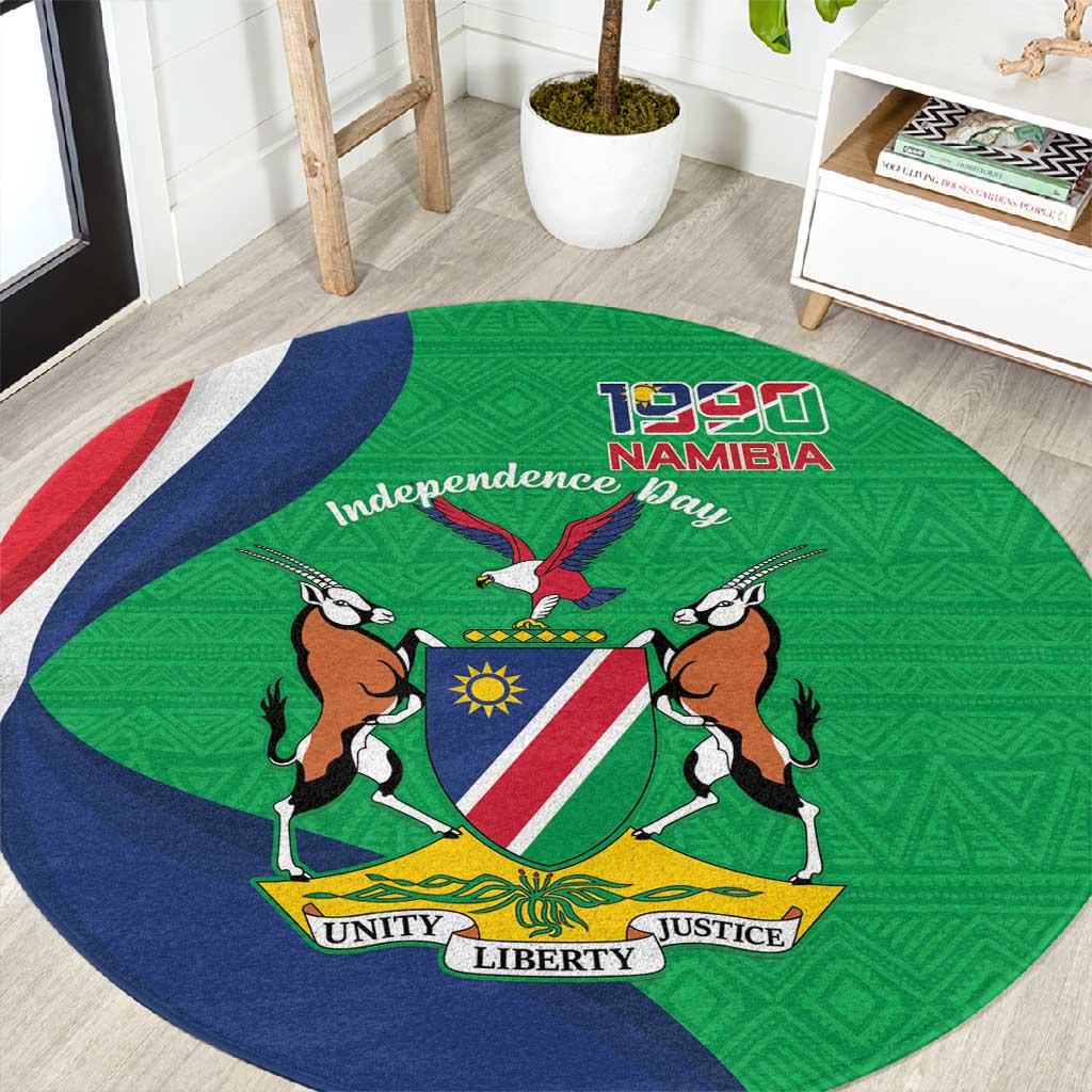 Personalised Namibia Round Carpet 35th Anniversary Independence Day