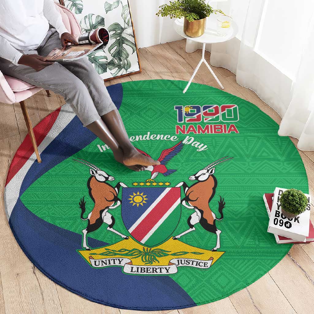 Personalised Namibia Round Carpet 35th Anniversary Independence Day