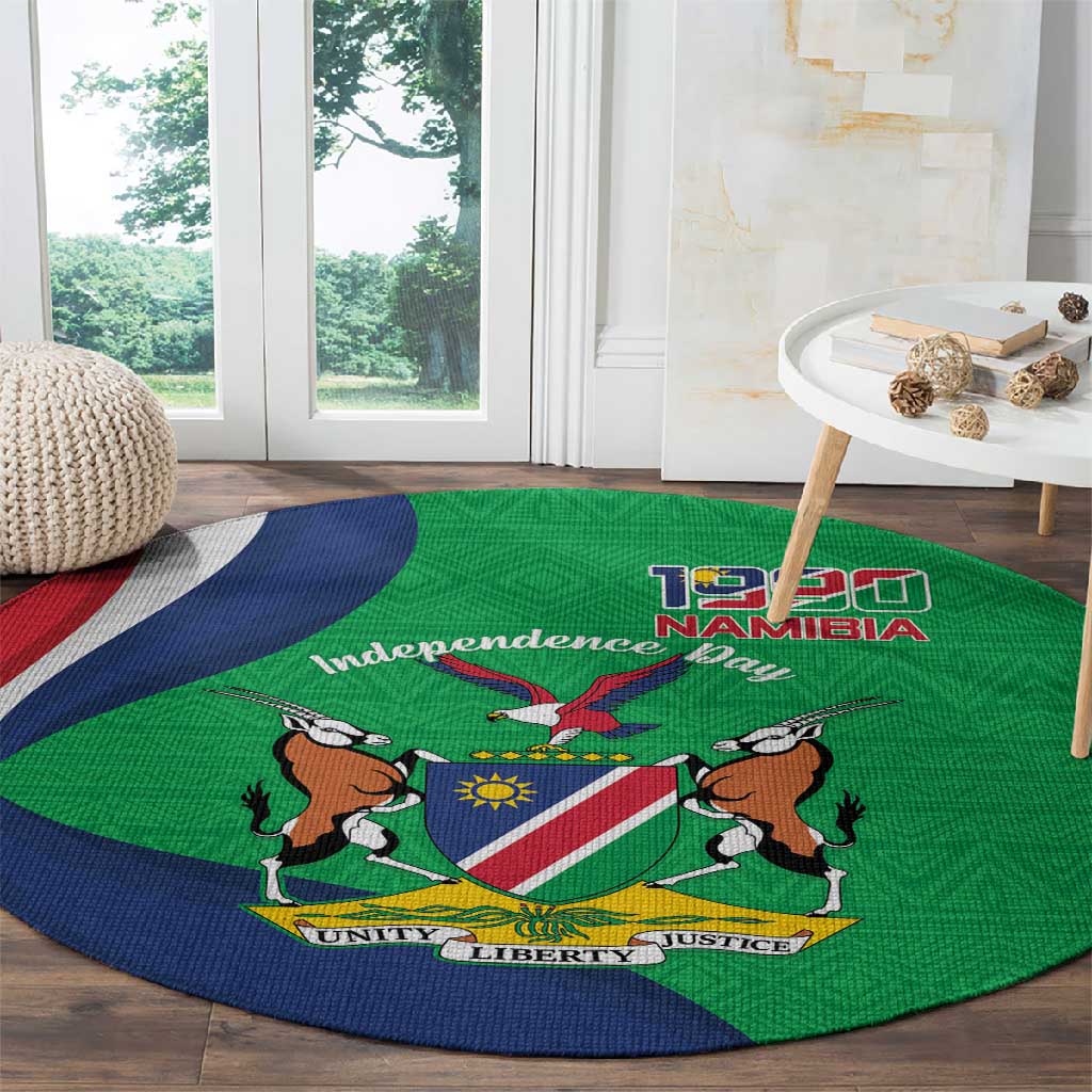 Personalised Namibia Round Carpet 35th Anniversary Independence Day